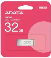 USB Atmintinė - ADATA UR350 32GB, 100MB/s, Metalinė Dėžutė, Ruda