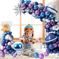 Girlanda Balionų girlianda Astronauto gimtadienio balionų rinkinys 108 vnt.