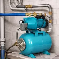 Hydrofor Hidroforas vandeniui, hidroforo siurblio bakas 50 l, 750 W, komplektas, efektyvus ir stiprus