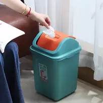 Kosz Krepšys Atliekų rūšiavimo konteineris su plastikiniu pakreipiamu dangčiu