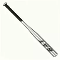 Kij Beisbolo lazda, aliumininė, 25 colių, 64 cm, treniruočių lazda, sidabrinė