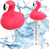 Pływający Plaukiojantis baseino termometras SPA baseino vandens temperatūrai Flamingo virvelė
