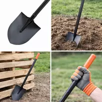 Szpadel Metalinis sodo kastuvas su metaline rankena, tiesus, 150 cm tvirtas