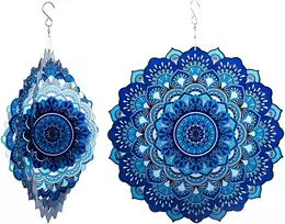 Wisząca Kabantis suktukas-vėjo gaudyklės ornamentas 12 colių 3D mandala taikos sodui