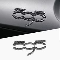 Abarth 595 Fiat 500 2007-2025 modeliams Tikras Kietas Sausas Trikolorinis Anglies Pluošto Lipdukas Kairės Pusės Vairas Dešinės Pusės Vairas Automobilio Prietaisų Skydelio Ženklelis Konversija Prietaisų Skydelio Apdaila