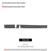 For BMW E60 Series 5 Made of Alcantara Dashboard Panel Trim Strips trument Performance Stickers Car Interior Accessories Carbon Leather LHD