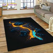Ugnikalnio 3D Lavo Magmos Kilimas Svetainės Miegamojo Namų Dekoras, Neslystanti Grindų Kilimėlis Sofai Virtuvei Durų Kilimėlis Dovana 40x60cm( 15x23in )