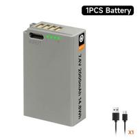 PALO EN-EL20 Baterija su USB įvestimi Nikon Coolpix P1000 P950, 1 j1, 1 J2, 1 J3, 1 S1 2000mAh Li-ion skaitmeniniams fotoaparatams 1pcs pilka spalva