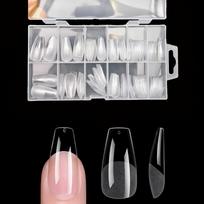 Premium 120Pcs Full Cover Press On Nail Tips Stiletto Almond Square Coffin French False Fake Soak Off Gel Nail Extension Tips Capsule