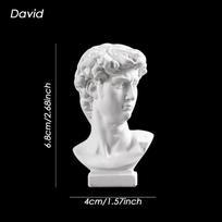 Šiuolaikinė skulptūra Stalo Mini ornamentas Graikų mitologija Gipso statula Davidas Dervos figūrėlė Gipso Piešimo praktika Amatai Dekoracija