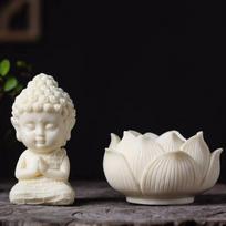 Q Version Lotus Tathagata Buddha Carved Buddha Statue Cute Character Model Home Desktop Decoration Accessories Gift Statue balta