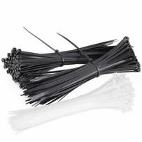 5-100pcs Plastic Nylon Cable Ties Self-locking Cord Straps Adjustable Cables Fastening Loop Home Office Wire Zip Tie 300-1000mm 5x300mm 25pcs Black