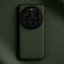 Melkco MI 15 Ultra Top Layer Cowhide Real Leather Case for Xiaomi 15 Pro Len Protection+Color Collision Litchi Grain Phone Cover MI15 oranžinė
