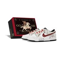 Nike Dunk Abrasion Resistant Low top Skateboard Shoes Men's Beige Red HF5441-100(Team398--) 42.5