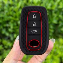 Silicone Car Key Case Cover For Toyota C-HR Hilux Fortuner Land Cruiser 200 Camry Corolla Crown RAV4 2023 2024 2025 Accessories juoda