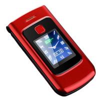 1 Set K21 Mobile Phone Flip Celular Dual-SIM Dual Large Screen Super Loud Sound Long Standby Time Voice Broadcasting Elderly Mobile Phone Flip Phone raudona