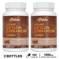 Pslalae Ekologiško Ceilono cinamono kapsulės, 1200 mg, Ceilono cinamono ekstraktas, Tinka suaugusiems 120*2