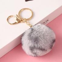 Furry Leopard Keychain Raktų pakabukai Laikiklis Širdelės formos pakabukai Dekoruoti aksesuarai