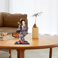 Azijietiška Kabuki figūrėlė Japonija Kimono mergaitės skulptūra Amatai Dovana Japoniška lėlė voniai mėlyna