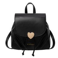 Casual Versatile Backpack New Travel Backpack Fashion Mini Schoolbag juoda