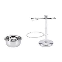 Mens Luxury Shaving Kit Stainless Steel Shaver Brush & Safety Razor Holder Set   Soap Bowl