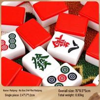 Goodrede Šventiškas Raudonas Rankomis Šlifuotas Mahjong Rinkinys