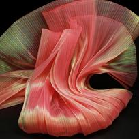 150CM Wide Organza Fabric DIY Ruffled Gauze New Mermaid Pleated Fabric  Background Stage Decoration