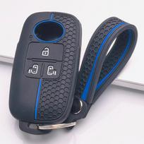 Smart Key Cover for Toyota Raize Tanto Rex Ativa Daihatsu Rocky Tanto Subaru Rex with Keychain Honeycomb Texture Metal Keychain Smart Key Fob Sleeve juoda