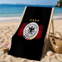 German Football Emblem Printed Microfiber Beach Towel, Soft And Absorbent, Quick-Dry, Ideal for Summer Travel, Beach Essential, Swimming Pool 70cmx140cm(27x55inch)
