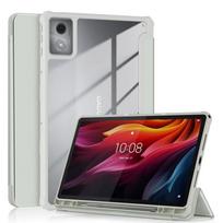 For Lenovo Tab K11 Plus Case with Pen Holder Magnetic Acrylic Hard Back Stand Cover for Lenovo K11 Plus 11.45 Inch Tb352fu Case K11 Plus(11.45 inch) pilka spalva