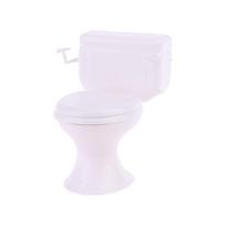 Lėlių namelis Miniatiūriniai baldai Vintage vonios kambario modelis White Toilet Baby Pretend