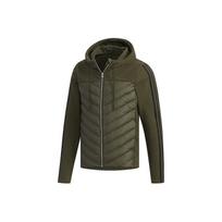 Adidas Neo Fleece-Lined Casual Sports Warm Down Jacket Men Outerwear Army-Green EI6284 XL