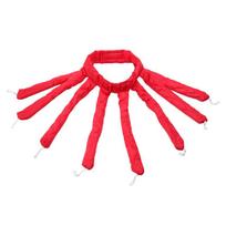 Lazy Hair Curler Hair Rollers Heatless Curling Rod Headband Curls Silk Ribbon Sleeping Soft Wave Formers Octopus Curls Ribbon raudona