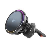 MCC01 Qi2 Car Magnetic Wireless Charger 15W Wireless Charging RGB Dynamic Breathing Ambient juoda