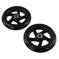 PU Silent Wheel Roller Skates Scooter Wheel Cart Trolley Wheel 125mm*24mm juoda