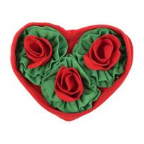 Interactive Snuffle Mat Pet Dog Lick Mat Slow Feeding Mental Stimulation Sniffing Mat Heart Rose Flower Shape Interactive Dog Puzzle Toy D