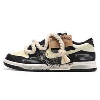 Nike Dunk Low top Skateboard Shoes Men's Beige Black DD1391-100(Team24-) 40