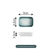 Japanese Ceramic Rectangular Plate for Sushi, Dim Sum, and Sashimi
