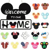 17pcsThe Mickey Mouse From Disneycanbe Usedasa Seasonal Welcome Sign and Can Also Serve As A Welcome Home Sign for A Countrystyle Porch Decoration. Mickeys Address Plate