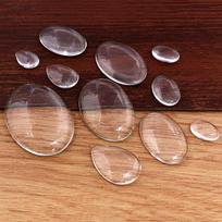 Lašo formos skaidraus stiklo kabošonai papuošalų gamybai „pasidaryk pats“ 10x14mm 13x18mm 18x25mm 20x30mm 25x35mm 30x40mm Oval 10x14mm 30pcs brown