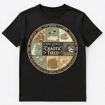 Rpg Player Chaotic Tired Moral Alignment Funny Gaming Unisex T-Shirt 4XL