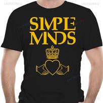 „SIMPLE MINDS“ roko grupės grafikos marškinėliai, vasarinės mados, juokingo rašto medvilniniai marškinėliai, vintažiniai, šaunūs moterims, vyrams, gatvės stiliaus marškinėliai. S juoda