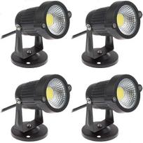 Set of 4 Cob LED Adjustable Spotlight 5W 220V,Outdoor Lighting(Cold White