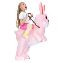 Pripučiamas zuikio kostiumas Jojamas ant zuikio Zuikio personažo apranga Pripučiamas zuikio kostiumas Šventė Riding Rabbit for 90-120cm