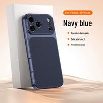 iPhone 17 Pro Max Matte Leather Case: Full-Coverage, Transformable for iPhone 16 iPhone 16 Pro tamsiai mėlyna spalva