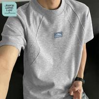 Jeanswest Life Men's Casual Patchwork T-Shirt XL viržių pilka spalva