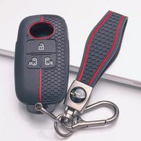 Silicone Key Fob Cover for Toyota Raize Tanto Rex Ativa Daihatsu Rocky Tanto Subaru Rex with Keychain Honeycomb Texture Shockproof Key Fob Protector juoda