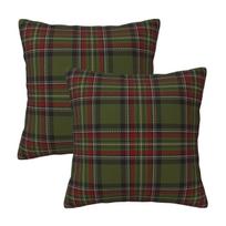 Classic Scottish Clan Tartan Plaid 2 Pcs Square Pillowcase Pillow Cover Cushion Decor Comfort Throw Pillow For Home Living Room Peach skin 18*18(CM)-2Pcs