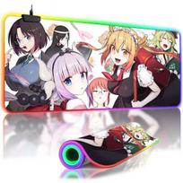 Game RGB Backlit ACG Mouse Pad Maidragon Mouse Mat Anime Tohru LED Large Mouse Pad Non-Slip Keyboard Mat Gamer Accessories RGB 300x600x3mm
