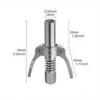 High Pressure Grease Coupler Nozzle Hose Pump Syringe Grease Gun NPT1/8 Adapter Brake Oil Change Tools Car… More